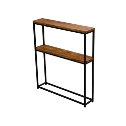 Konsola industrialna, loft drewniany blat i półka SK7