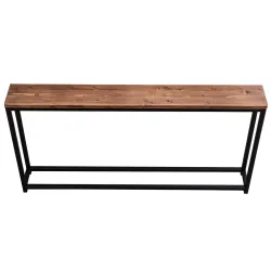 Konsola industrialna, drewniany blat - SK8