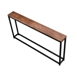 Konsola industrialna, drewniany blat - SK8