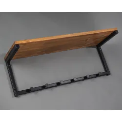 Wieszak na ubrania z półeczką  loft, industrialny MW-01