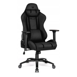 FOTEL GAMINGOWY Biurowy Obrotowy Hell's Chair HC- 1013 Black Tkanina Zamsz
