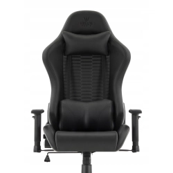 FOTEL GAMINGOWY Biurowy Obrotowy Hell's Chair HC- 2000 Black Ekoskóra