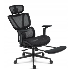 Fotel biurowy ergonomiczny obrotowy Hell's Chair HC-1044 czarny tkanina