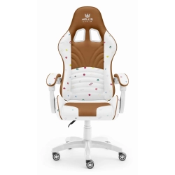 Fotel Gamingowy Hell's Chair Rainbow 2.0 Beżowy Kolorowy