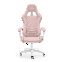 Fotel gamingowy HELL'S CHAIR Rainbow Różowy tkanina szary