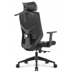Fotel biurowy ergonomiczny obrotowy Hell's Chair HC-1052 czarny tkanina