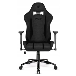 FOTEL GAMINGOWY Biurowy Obrotowy Hell's Chair HC- 1013 Black Tkanina Zamsz