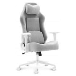 Fotel gamingowy HELL'S CHAIR HC- 1009 White- Gray tkanina szary