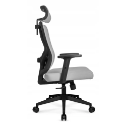 Fotel biurowy ergonomiczny obrotowy Hell's Chair HC-1041 Szary Tkanina