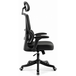 Fotel obrotowy Hell's Chair czarny tkanina ergonomiczny