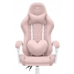 Fotel gamingowy HELL'S CHAIR Rainbow Różowy tkanina szary