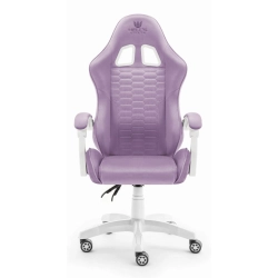 Fotel gamingowy Hell's Chair HC- 1000 Purple White Fioletowy Biały Tkanina