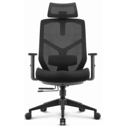 Fotel biurowy ergonomiczny obrot. Hell's Chair HC-1052 Plus czarny tkanina