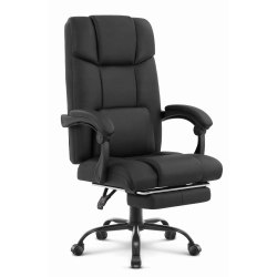Fotel biurowy obrotowy Hell's Chair HC- 1032 Black Czarny Ekoskóra
