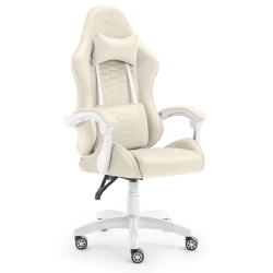 Fotel gamingowy Hell's Chair HC-1000 beżowy tkanina
