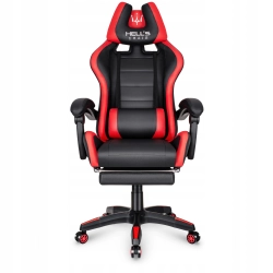 Fotel gamingowy HELL'S CHAIR HC- 1039 RED skóra sztuczna czarno-czerwony