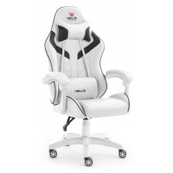 FOTEL GAMINGOWY Biurowy Obrotowy Hell's Chair HC- 1007 2.0 White Ekoskóra