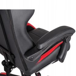 Fotel gamingowy HELL'S CHAIR HC- 1039 RED skóra sztuczna czarno-czerwony