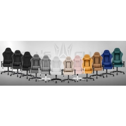 FOTEL GAMINGOWY Biurowy Obrotowy Hell's Chair HC- 2000 Beżowy Tkanina