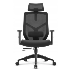 Fotel biurowy ergonomiczny obrotowy Hell's Chair HC-1052 czarny tkanina