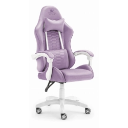 Fotel gamingowy Hell's Chair HC- 1000 Purple White Fioletowy Biały Tkanina