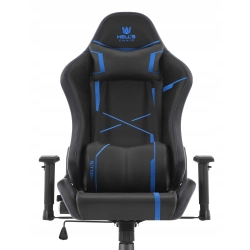 FOTEL GAMINGOWY Biurowy Obrotowy Hell's Chair HC- 2001 Black- Blue Ekoskóra