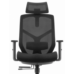 Fotel biurowy ergonomiczny obrot. Hell's Chair HC-1052 Plus czarny tkanina