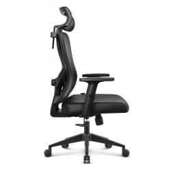 Fotel biurowy ergonomiczny Hell's Chair HC-1041 Czarny Ekoskóra Siliconowa