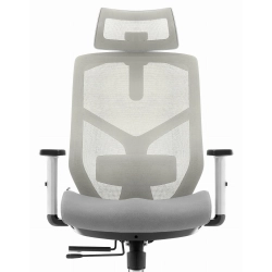 Fotel biurowy ergonomiczny obrotowy Hell's Chair HC- 1052 PLUS Szary Biały