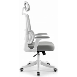 Fotel biurowy ergonomiczny obrotowy Hell's Chair HC- 1011 GREY Szary Biały