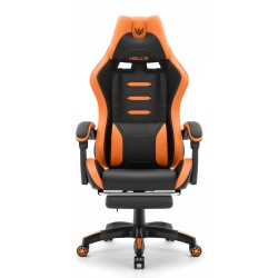 FOTEL GAMINGOWY Biurowy Hell's Chair HC- 1039 2.0 Orange z podnóżkiem