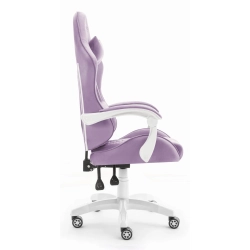 Fotel gamingowy Hell's Chair HC- 1000 Purple White Fioletowy Biały Tkanina