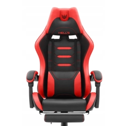 Fotel gamingowy HELL'S CHAIR HC- 1039 RED skóra sztuczna czarno-czerwony