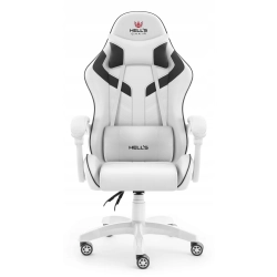 FOTEL GAMINGOWY Biurowy Obrotowy Hell's Chair HC- 1007 2.0 White Ekoskóra
