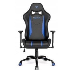 FOTEL GAMINGOWY Biurowy Obrotowy Hell's Chair HC- 1013 Black Blue Ekoskóra