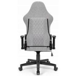 FOTEL GAMINGOWY Biurowy Obrotowy Hell's Chair HC-1006 Grey- Black Tkanina