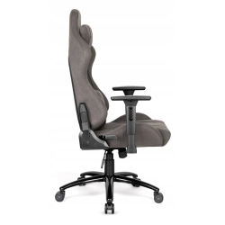 FOTEL GAMINGOWY Biurowy Obrotowy Hell's Chair HC- 1013 Grey- Black Tkanina