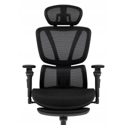 Fotel biurowy ergonomiczny obrotowy Hell's Chair HC-1044 czarny tkanina