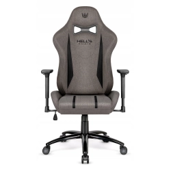 FOTEL GAMINGOWY Biurowy Obrotowy Hell's Chair HC- 1013 Grey- Black Tkanina