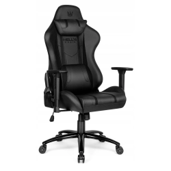 FOTEL GAMINGOWY Biurowy Obrotowy Hell's Chair HC- 1013 Black Ekoskóra Zamsz
