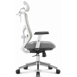 Fotel biurowy ergonomiczny obrotowy Hell's Chair HC- 1052 PLUS Szary Biały