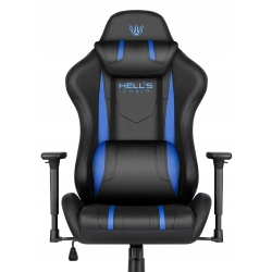 FOTEL GAMINGOWY Biurowy Obrotowy Hell's Chair HC- 1013 Black Blue Ekoskóra