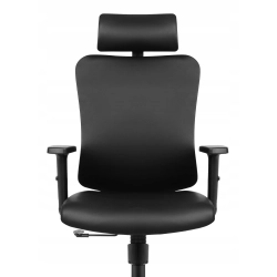 Fotel biurowy ergonomiczny Hell's Chair HC-1041 Czarny Ekoskóra Siliconowa