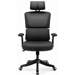 Fotel obrotowy Hell's Chair czarny tkanina ergonomiczny