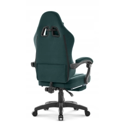 Fotel gamingowy HELLS CHAIR HC-1015 Zielony z podnóżkiem Tkanina