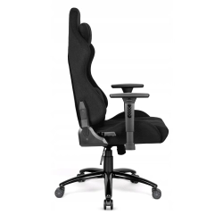 FOTEL GAMINGOWY Biurowy Obrotowy Hell's Chair HC- 1013 Black Tkanina Zamsz