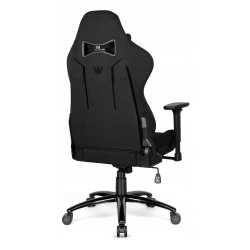 FOTEL GAMINGOWY Biurowy Obrotowy Hell's Chair HC- 1013 Black Tkanina Zamsz