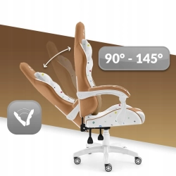 Fotel Gamingowy Hell's Chair Rainbow 2.0 Beżowy Kolorowy
