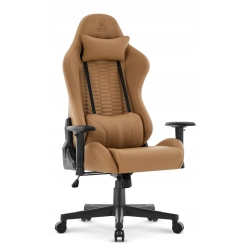FOTEL GAMINGOWY Biurowy Obrotowy Hell's Chair HC- 2000 Brown Ekoskóra