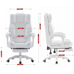 Fotel biurowy HELL'S CHAIR HC-1031 Biały